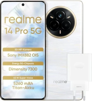 Realme 14 Pro 5G 256GB/8GB Pearl White