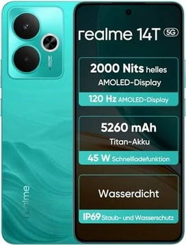 Realme 14T 5G (5260mAh) 256GB/8GB Surf Green