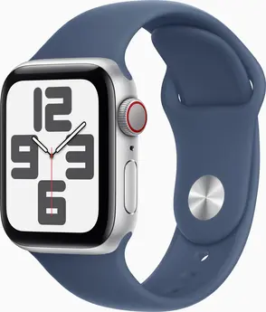 Apple Watch SE (2022) (GPS + cellular) 40mm silver with sport wristlet S/M Denim
