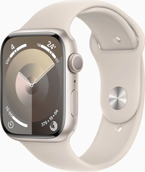 Apple Watch Series 9 (GPS) 45mm aluminium Polarstern with sport wristlet M/L Polarstern