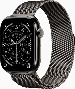Apple Watch Series 11 (GPS + cellular) 46mm Titan slate with Milanaise-Wristlet S/M slate