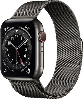 Apple Watch Series 6 (GPS + cellular) 44mm stainless steel graphite with Milanaise-Wristlet graphite