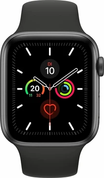 Apple Watch Series 5 (GPS) 44mm Space Grey Aluminium Case with Sport Band Black