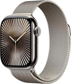 Apple Watch Series 10 (GPS + cellular) 42mm Titan nature with Milanaise-Wristlet nature