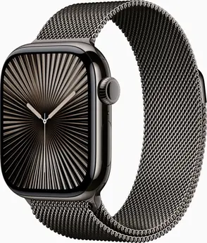 Apple Watch Series 10 (GPS + cellular) 42mm Titan slate with Milanaise-Wristlet slate