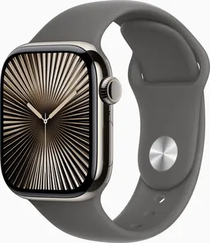 Apple Watch Series 10 (GPS + cellular) 42mm Titan nature with sport wristlet S/M stone grey