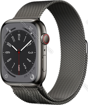 Apple Watch Series 8 (GPS + cellular) 45mm stainless steel graphite with Milanaise-Wristlet graphite 