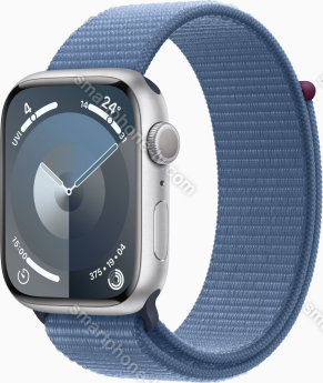 Apple Watch Series 9 (GPS) 45mm aluminium silver with Sports Loop winterblau 