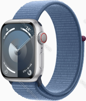 Apple Watch Series 9 (GPS + cellular) 41mm aluminium silver with Sports Loop winterblau 