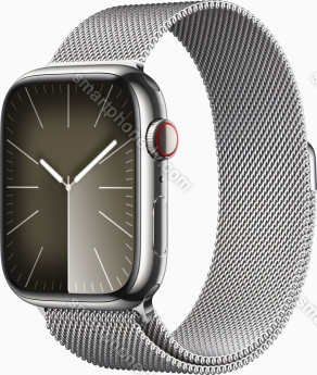 Apple Watch Series 9 (GPS + cellular) 45mm stainless steel silver with Milanaise-Wristlet silver 