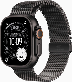 Apple Watch Ultra 3 black with Milainaise-Wristlet Small black