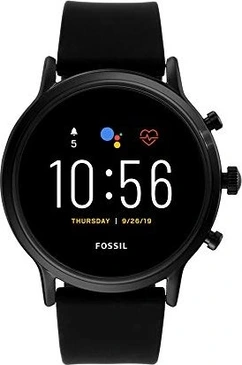 Fossil Gen 5 Carlyle HR with silicone bracelet black