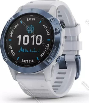 Garmin Fenix 6 Pro solar mineral blue titanium/whitestone 
