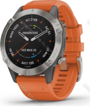 Garmin Fenix 6 Sapphire titanium/ember orange 