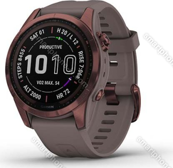Garmin Fenix 7S Sapphire solar dark bronze titanium/shale grey 