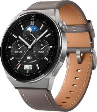 Huawei Watch GT 3 Pro titanium 46mm Gray Leather