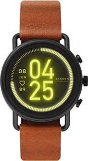 Skagen Connected Falster 3 black with leather bracelet brown
