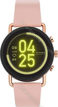 Skagen Connected Falster 3 black/gold with silicone bracelet pink 