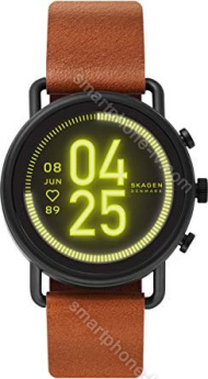 Skagen Connected Falster 3 black with leather bracelet brown 
