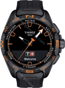 Tissot T-Touch Connect solar black/orange with rubber bracelet black 