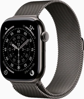 Apple Watch Series 11 (GPS + cellular) 46mm Titan slate with Milanaise-Wristlet S/M slate