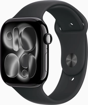 Apple Watch Series 11 (GPS + cellular) 46mm aluminium diamond black with sport wristlet M/L black