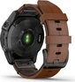 Garmin epix 2 Sapphire black titanium/chestnut leather