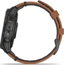 Garmin epix 2 Sapphire black titanium/chestnut leather
