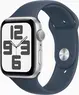 Apple Watch SE (2022) (GPS) 44mm silver with sport wristlet S/M sturmblau
