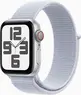 Apple Watch SE (2022) (GPS + cellular) 40mm silver with Sports Loop blue cloud