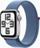 Apple Watch SE 2022 (GPS) 40mm silver with Sports Loop winterblau
