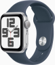 Apple Watch SE 2022 (GPS) 40mm silver with sport wristlet S/M sturmblau