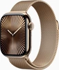 Apple Watch Series 10 (GPS + cellular) 42mm Titan gold with Milanaise-Wristlet gold