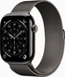 Apple Watch Series 11 (GPS + cellular) 46mm Titan slate with Milanaise-Wristlet S/M slate