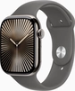 Apple Watch Series 10 (GPS + cellular) 46mm Titan natural with sport wristlet S/M stone grey