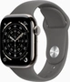 Apple Watch Series 11 (GPS + cellular) 42mm Titan natural with sport wristlet S/M stone grey