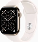 Apple Watch Series 11 (GPS + cellular) 42mm Titan gold with sport wristlet S/M blassrosa