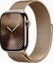Apple Watch Series 10 (GPS + cellular) 46mm Titan gold with Milanaise-Wristlet S/M gold
