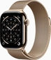 Apple Watch Series 11 (GPS + cellular) 42mm Titan gold with Milan...