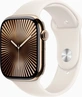 Apple Watch Series 10 (GPS + cellular) 46mm Titan gold with sport wristlet M/L Polarstern