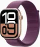 Apple Watch Series 10 (GPS + cellular) 46mm aluminium rose gold with Sports Loop plum