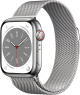 Apple Watch Series 8 (GPS + cellular) 41mm stainless steel silver with Milanaise-Wristlet silver