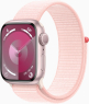 Apple Watch Series 9 (GPS) 41mm aluminium rose red with Sports Loop light pink