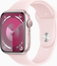 Apple Watch Series 9 (GPS) 45mm aluminium rose red with sport wristlet M/L light pink