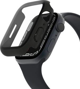 Belkin ScreenForce antimicrobial TemperedCurve 2-in-1-display protection with protection rim для Эпл Вотч (44mm/45mm) черный