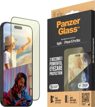 PanzerGlass Eyecare Screen Protection ultra wide Fit with EasyAligner для Apple iPhone 15 Pro Max