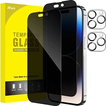 JETech Privacy Full Coverage Screen Protector with Camera lens Protector для Эпл Айфон 14 Про Max