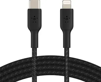 Belkin BoostCharge Braided USB-C to Lightning cable 2.0m black