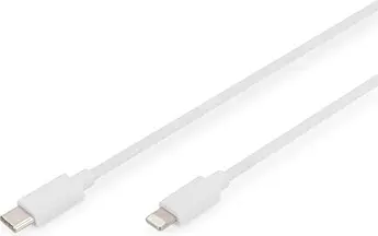 Digitus data and charging cable USB-C/Lightning 1.0m white