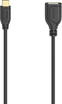 Hama USB-C-OTG кабель Flexi-Slim USB 2.0 480Mbit/s 0.15m black